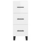 vidaXL Aparador alto madera contrachapada blanco brillo 34,5x34x180 cm vidaXL Aparador alto madera contrachapada blanco brillo 34,5x34x180 cm