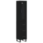 vidaXL Aparador de madera contrachapada negro 34,5x34x180 cm vidaXL Aparador de madera contrachapada negro 34,5x34x180 cm