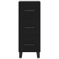 vidaXL Aparador de madera contrachapada negro 34,5x34x180 cm vidaXL Aparador de madera contrachapada negro 34,5x34x180 cm