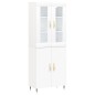 vidaXL Aparador alto madera contrachapada blanco 69,5x34x180 cm vidaXL Aparador alto madera contrachapada blanco 69,5x34x180 cm