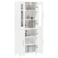 vidaXL Aparador alto madera contrachapada blanco 69,5x34x180 cm vidaXL Aparador alto madera contrachapada blanco 69,5x34x180 cm