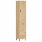 vidaXL Aparador de madera contrachapada roble Sonoma 34,5x34x180 cm