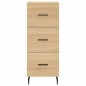 vidaXL Aparador de madera contrachapada roble Sonoma 34,5x34x180 cm
