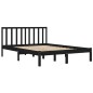 vidaXL Estructura de cama de madera maciza de pino negra 140x190 cm vidaXL Estructura de cama de madera maciza de pino negra 140x190 cm