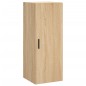 vidaXL Aparador de madera contrachapada roble Sonoma 34,5x34x180 cm