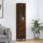 vidaXL Aparador alto madera contrachapada roble marrón 34,5x34x180 cm vidaXL Aparador alto madera contrachapada roble marrón 34,5x34x180 cm