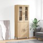 vidaXL Aparador alto madera contrachapada color roble 69,5x34x180 cm vidaXL Aparador alto madera contrachapada color roble 69,5x34x180 cm