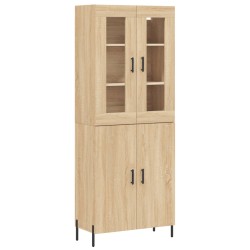 vidaXL Aparador alto madera contrachapada color roble 69,5x34x180 cm