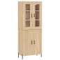 vidaXL Aparador alto madera contrachapada color roble 69,5x34x180 cm vidaXL Aparador alto madera contrachapada color roble 69,5x34x180 cm