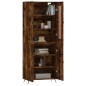 vidaXL Aparador alto madera contrachapada roble ahumado 69,5x34x180 cm