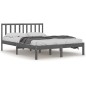 vidaXL Estructura de cama madera maciza gris Super King 180x200 cm vidaXL Estructura de cama madera maciza gris Super King 180x200 cm