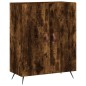vidaXL Aparador alto madera contrachapada roble ahumado 69,5x34x180 cm