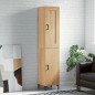 vidaXL Aparador de madera contrachapada roble Sonoma 34,5x34x180 cm
