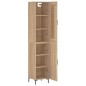 vidaXL Aparador de madera contrachapada roble Sonoma 34,5x34x180 cm