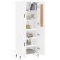 vidaXL Aparador alto madera contrachapada blanco 69,5x34x180 cm vidaXL Aparador alto madera contrachapada blanco 69,5x34x180 cm