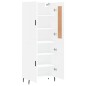 vidaXL Aparador alto madera contrachapada blanco 69,5x34x180 cm vidaXL Aparador alto madera contrachapada blanco 69,5x34x180 cm