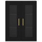 vidaXL Armarios de pared 2 uds madera de ingeniería negro