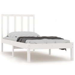 vidaXL Estructura de cama madera maciza de pino blanca 100x200 cm