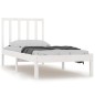 vidaXL Estructura de cama madera maciza de pino blanca 100x200 cm vidaXL Estructura de cama madera maciza de pino blanca 100x200 cm