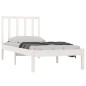 vidaXL Estructura de cama madera maciza de pino blanca 100x200 cm vidaXL Estructura de cama madera maciza de pino blanca 100x200 cm