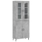 vidaXL Aparador alto madera contrachapada gris hormigón 69,5x34x180 cm vidaXL Aparador alto madera contrachapada gris hormigón 69,5x34x180 cm