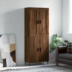 vidaXL Aparador alto madera contrachapada marrón roble 69,5x34x180 cm