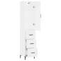 vidaXL Aparador alto madera contrachapada blanco 34,5x34x180 cm vidaXL Aparador alto madera contrachapada blanco 34,5x34x180 cm