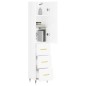vidaXL Aparador alto madera contrachapada blanco brillo 34,5x34x180 cm vidaXL Aparador alto madera contrachapada blanco brillo 34,5x34x180 cm