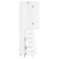 vidaXL Aparador alto madera contrachapada blanco brillo 34,5x34x180 cm vidaXL Aparador alto madera contrachapada blanco brillo 34,5x34x180 cm