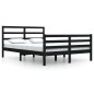 vidaXL Estructura de cama de madera maciza de pino negra 160x200 cm vidaXL Estructura de cama de madera maciza de pino negra 160x200 cm