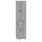 vidaXL Aparador alto madera contrachapada gris Sonoma 34,5x34x180 cm vidaXL Aparador alto madera contrachapada gris Sonoma 34,5x34x180 cm