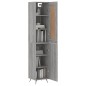 vidaXL Aparador alto madera contrachapada gris Sonoma 34,5x34x180 cm vidaXL Aparador alto madera contrachapada gris Sonoma 34,5x34x180 cm