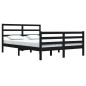vidaXL Estructura de cama de madera maciza de pino negra 160x200 cm vidaXL Estructura de cama de madera maciza de pino negra 160x200 cm