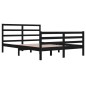 vidaXL Estructura de cama de madera maciza de pino negra 160x200 cm vidaXL Estructura de cama de madera maciza de pino negra 160x200 cm