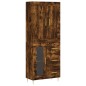 vidaXL Aparador alto madera contrachapada roble ahumado 69,5x34x180 cm vidaXL Aparador alto madera contrachapada roble ahumado 69,5x34x180 cm