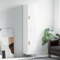 vidaXL Aparador alto madera contrachapada blanco brillo 34,5x34x180 cm vidaXL Aparador alto madera contrachapada blanco brillo 34,5x34x180 cm