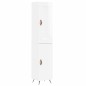 vidaXL Aparador alto madera contrachapada blanco brillo 34,5x34x180 cm vidaXL Aparador alto madera contrachapada blanco brillo 34,5x34x180 cm
