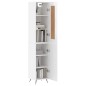 vidaXL Aparador alto madera contrachapada blanco brillo 34,5x34x180 cm vidaXL Aparador alto madera contrachapada blanco brillo 34,5x34x180 cm