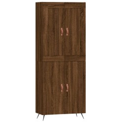 vidaXL Aparador alto madera contrachapada marrón roble 69,5x34x180 cm