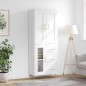 vidaXL Aparador alto madera contrachapada blanco 69,5x34x180 cm vidaXL Aparador alto madera contrachapada blanco 69,5x34x180 cm