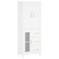 vidaXL Aparador alto madera contrachapada blanco 69,5x34x180 cm vidaXL Aparador alto madera contrachapada blanco 69,5x34x180 cm
