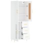vidaXL Aparador alto madera contrachapada blanco 69,5x34x180 cm vidaXL Aparador alto madera contrachapada blanco 69,5x34x180 cm