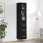 vidaXL Aparador de madera contrachapada negro 34,5x34x180 cm vidaXL Aparador de madera contrachapada negro 34,5x34x180 cm
