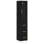 vidaXL Aparador de madera contrachapada negro 34,5x34x180 cm vidaXL Aparador de madera contrachapada negro 34,5x34x180 cm