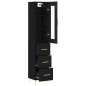 vidaXL Aparador de madera contrachapada negro 34,5x34x180 cm vidaXL Aparador de madera contrachapada negro 34,5x34x180 cm