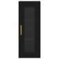 vidaXL Aparador de madera contrachapada negro 34,5x34x180 cm vidaXL Aparador de madera contrachapada negro 34,5x34x180 cm