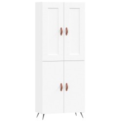 vidaXL Aparador alto madera contrachapada blanco 69,5x34x180 cm