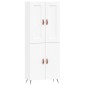 vidaXL Aparador alto madera contrachapada blanco 69,5x34x180 cm vidaXL Aparador alto madera contrachapada blanco 69,5x34x180 cm