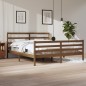 vidaXL Estructura de cama madera maciza de pino marrón miel 200x200 cm