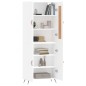 vidaXL Aparador alto madera contrachapada blanco 69,5x34x180 cm vidaXL Aparador alto madera contrachapada blanco 69,5x34x180 cm